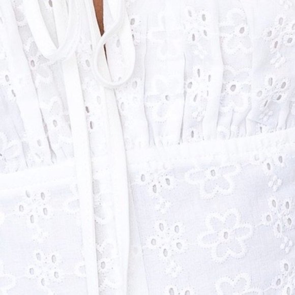 FIRST DATE WHITE EYELET BUSTIER TOP - Picture 5 of 5